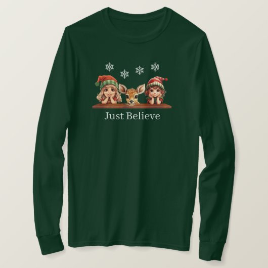 クリスマス長袖Tシャツ Tシャツ (デザイン正面)