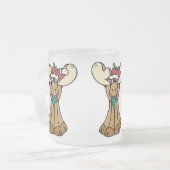 クリスマス間抜けムース フロストグラスマグカップ (正面左)