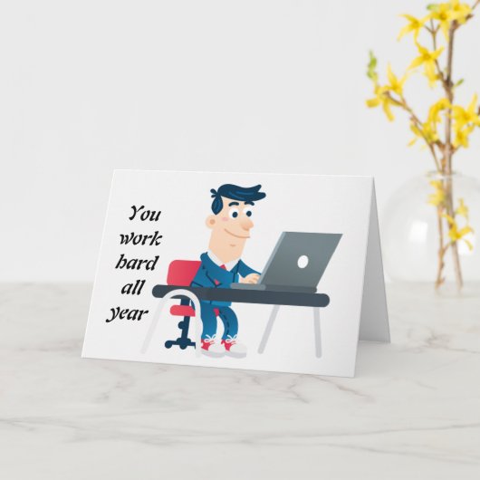 クリスマス関連の仕事に感謝 カード (黄色い花)