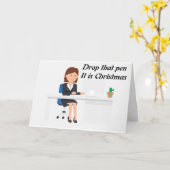 クリスマス関連の仕事に感謝 カード (黄色い花)