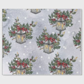 クリスマス降臨灯ランタンパターン ラッピングペーパー (フラット)