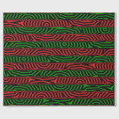 クリスマス陰謀ストライプ ラッピングペーパー (フラット)