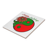 クリスマス陰陽ポインセチア タイル (側面)