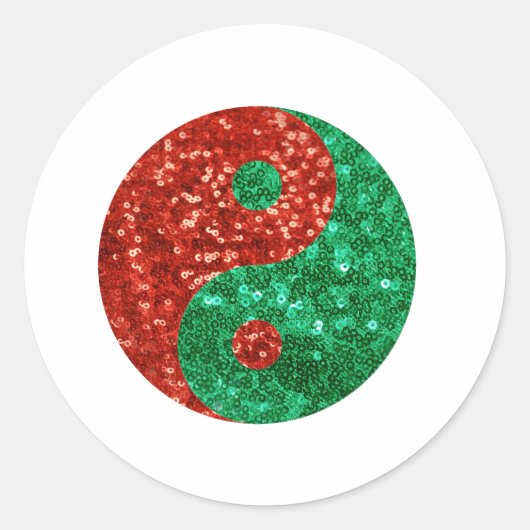 クリスマス陰陽 ラウンドシール (正面)