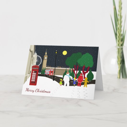 クリスマス集団インロンドンホリデーカード シーズンカード (正面)