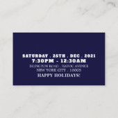 クリスマス集団インロンドン,クリスマスパーティーチケット エンクロージャーカード (裏面)