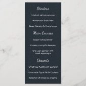 クリスマス集団inロンドンメニュー メニュー (裏面)