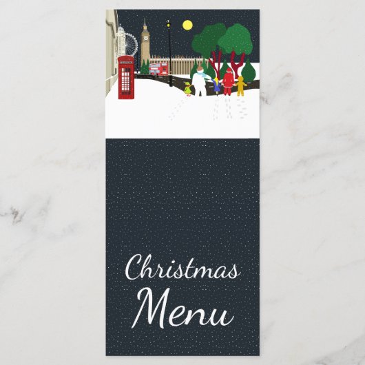 クリスマス集団inロンドンメニュー メニュー (正面)