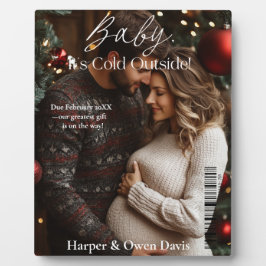 クリスマス雑誌カバー妊娠写真 フォトプラーク