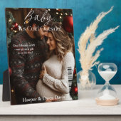 クリスマス雑誌カバー妊娠写真 フォトプラーク (側面)