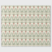 クリスマス離れと赤いリボン ラッピングペーパー (フラット)