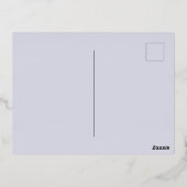 クリスマス離れの家族の写真のスクリパーソナライズされたプト 箔シーズンポストカード (裏面)