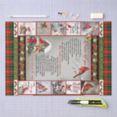 クリスマス離れの（鳥）ショウジョウコウカンチョウのキルト 薄葉紙 (クラフト)