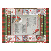 クリスマス離れの(鳥)ショウジョウコウカンチョウの素敵なギフト テーブルクロス (正面(横))