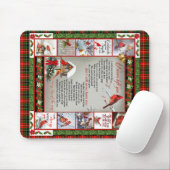 クリスマス離れ（鳥）ショウジョウコウカンチョウキルト毛布 マウスパッド (マウス)