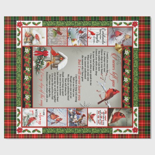 クリスマス離れ(鳥)ショウジョウコウカンチョウキルト毛布 ラッピングペーパー (フラット)
