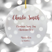 クリスマス雪おもしろいセラミックオーナメント セラミックオーナメント