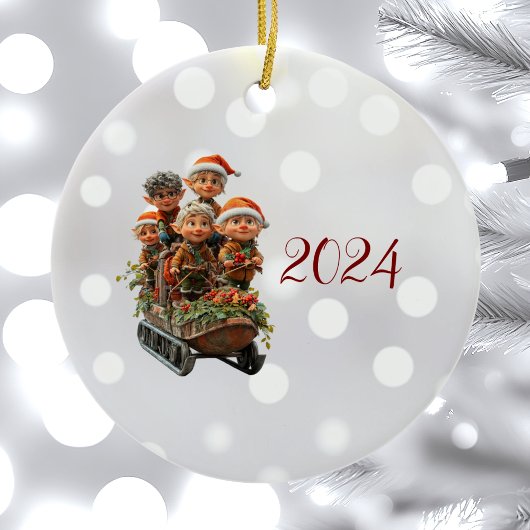 クリスマス雪おもしろいセラミックオーナメント セラミックオーナメント