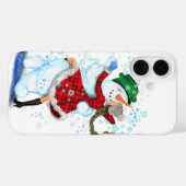 クリスマス雪だるまとガールダンサーiPhoneケース Case-Mate iPhoneケース (裏面 (横))