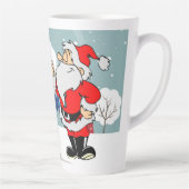 クリスマス雪だるまとサンタ カフェラテマグ (右)