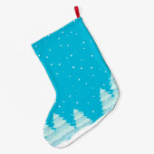 クリスマス雪だるまとレイベン ラージクリスマスストッキング (裏面 (吊り時))