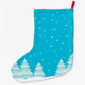 クリスマス雪だるまとレイベン ラージクリスマスストッキング (裏面)