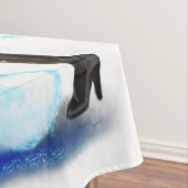 クリスマス雪だるまと女の子ダンサー – テーブルクロス (インサイチュ)