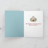 クリスマス雪だるまと犬 カード (内部)