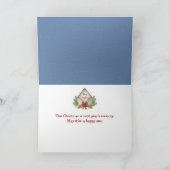 クリスマス雪だるまと犬 カード (内部)