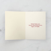 クリスマス雪だるまと金ゴールド星 カード (内部)