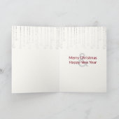 クリスマス雪だるまと金ゴールド星 シーズンカード (内部)