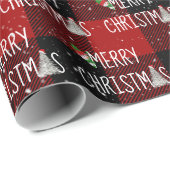 クリスマス雪だるまと雪の木 ラッピングペーパー (ロールコーナー)