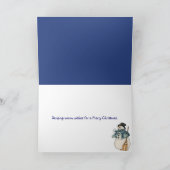 クリスマス雪だるまと鹿 シーズンカード (内部)