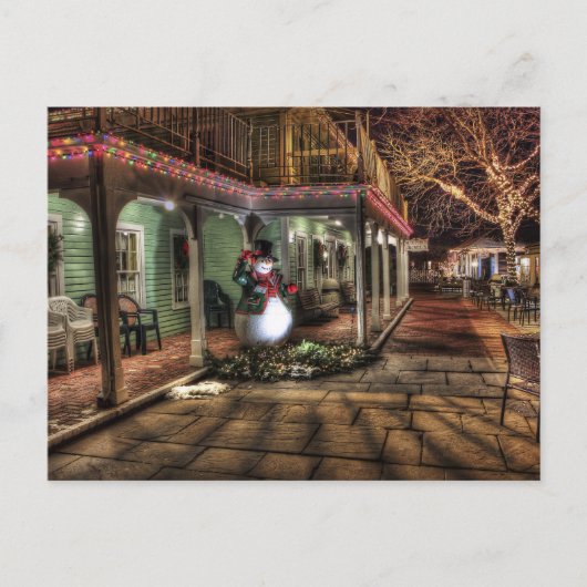 クリスマス雪だるまはがき シーズンポストカード (正面)