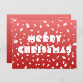 クリスマス雪だるまはがき ポストカード (正面/裏面)