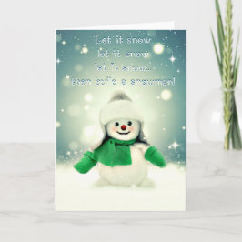 クリスマス雪だるまを作る シーズンカード