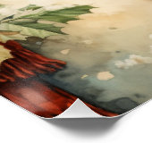 クリスマス雪だるまイラストレーション ポスター (コーナー)