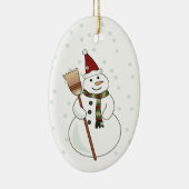 クリスマス雪だるまオーナメント セラミックオーナメント (右)
