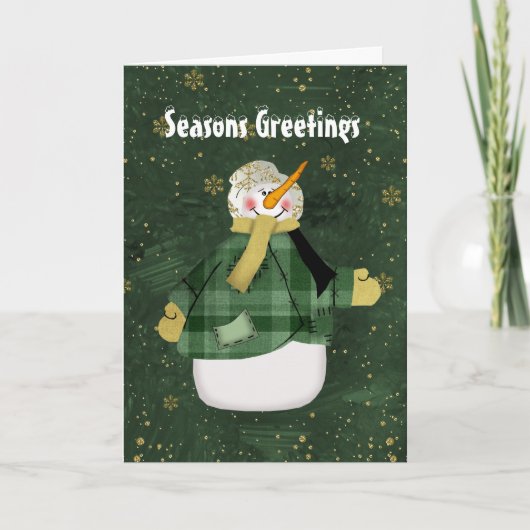 クリスマス雪だるまカード シーズンカード (正面)