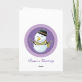 クリスマス雪だるまカード シーズンカード (裏面)