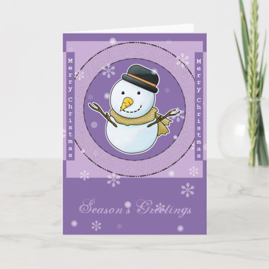 クリスマス雪だるまカード シーズンカード (正面)