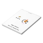 クリスマス雪だるまキャンディバーラッパーパーティーの好意 ノートパッド (回転)