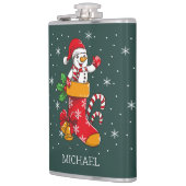 クリスマス雪だるまキャンディーケーン フラスク (左)