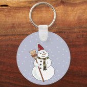 クリスマス雪だるまキーチェーン キーホルダー (正面)