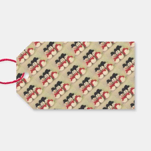 クリスマス雪だるまギフトラベル ギフトタグ (裏面横)