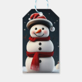 クリスマス雪だるまギフトラベル ギフトタグ (裏面)