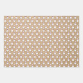 クリスマス雪だるまクラフト ラッピングペーパーシート (正面3)