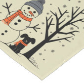 クリスマス雪だるまクリスマスドッグウィンター ショートテーブルランナー (コーナー)