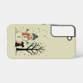 クリスマス雪だるまクリスマスドッグウィンター SAMSUNG GALAXYケース (裏面横)