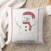 クリスマス雪だるまコットン装飾用クッション クッション (ブランケット)